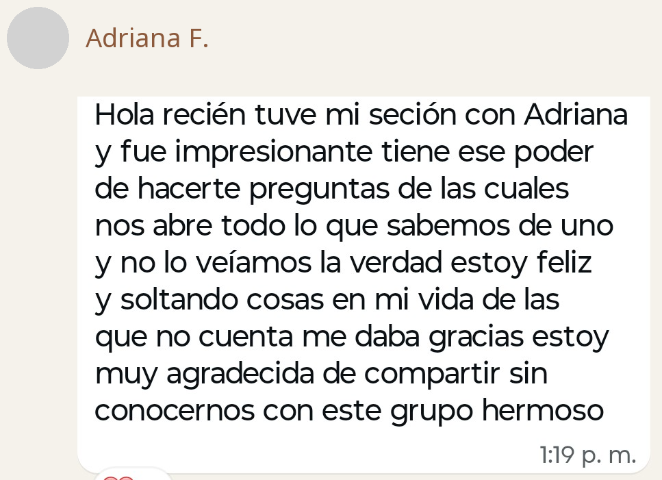 Testimonio de Adriana F.